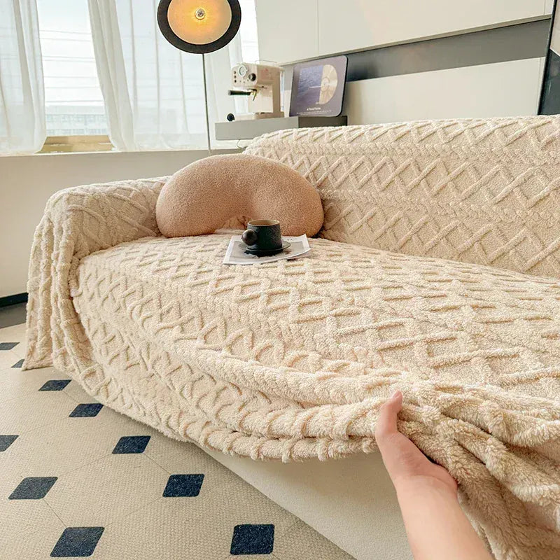 Jeté de Canapé Corail Beige